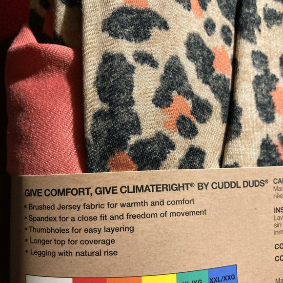 ClimateRight by Cuddl Duds Coral Crew Neck and Legging Set XL - Picture 6 of 9
